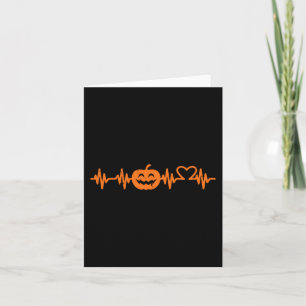 Halloween Nurse Heartbeat Pumpkin Costume Scrub To Card