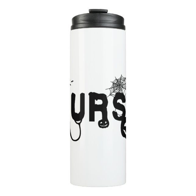 Halloween Nurse Hospital Thermal Tumbler (Front)