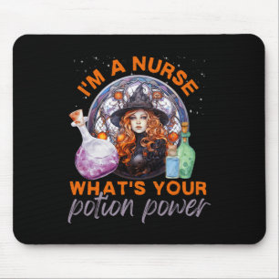Halloween Nurse I'm A Nurse What's Your Potion Pow Mouse Mat