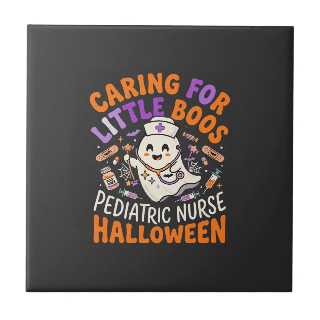 Halloween Nurse Little Boos Tile (Front)