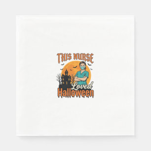 Halloween Nurse Loved Halloween Vintage Spooky_1 Napkin