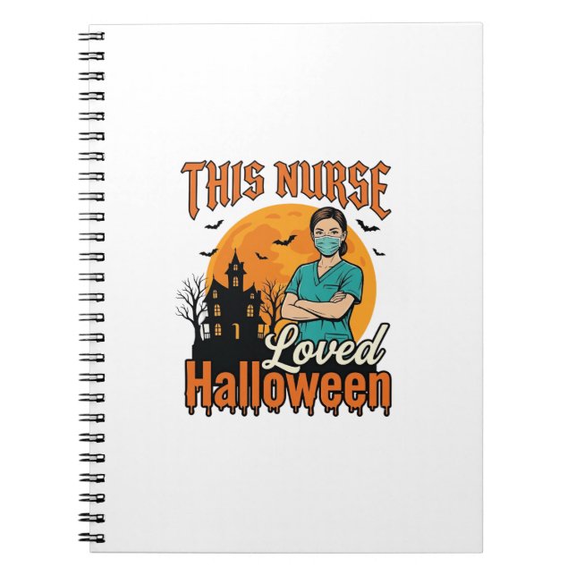Halloween Nurse Loved Halloween Vintage Spooky_1 Notebook (Front)