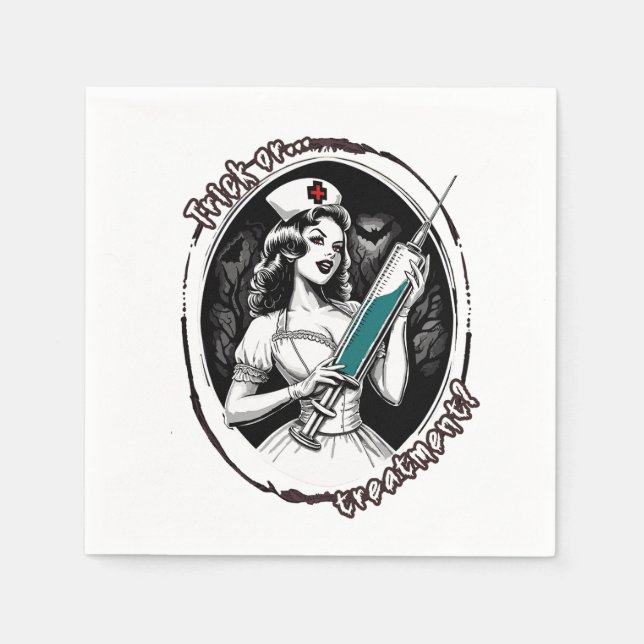 Halloween Nurse Napkin (Front)