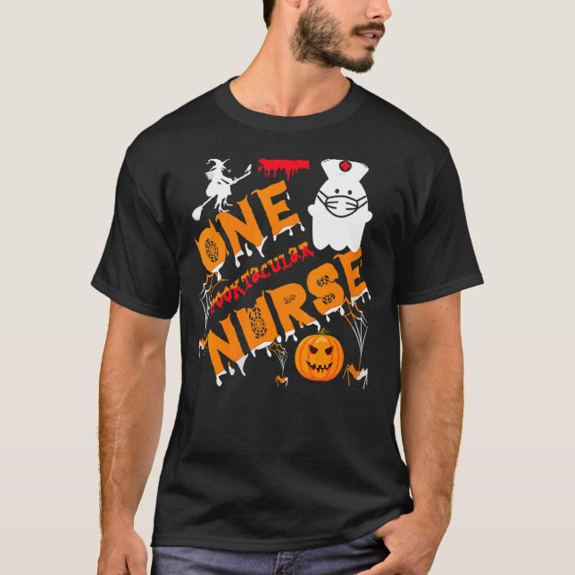 Halloween Nurse Nursing Cute Health Worker Hallowe T-Shirt (Front)