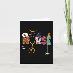 Halloween Nurse Nursing Cute Health Worker Pattern Card