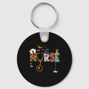 Halloween Nurse Nursing Cute Health Worker Pattern Key Ring