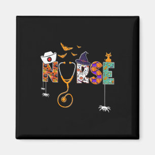 Halloween Nurse Nursing Cute Health Worker Pattern Magnet