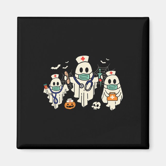 Halloween Nurse Nursing Funny Health Worker Rn Gho Magnet (Front)