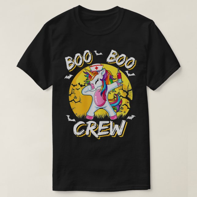 Halloween Nurse Practitioner Boo Crew,Nurse Hallow T-Shirt (Design Front)