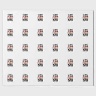 Halloween Nurse Practitioner Broom Broke Vintage D Wrapping Paper