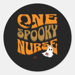 Halloween Nurse Product Funny Scary Creepy Ghost C Classic Round Sticker