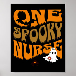 Halloween Nurse Product Funny Scary Creepy Ghost C Poster