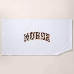 Halloween Nurse Retro Fall Season Beach Towel