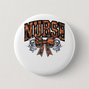 Halloween Nurse Scary Coquette Bow Classic T-Shirt 6 Cm Round Badge