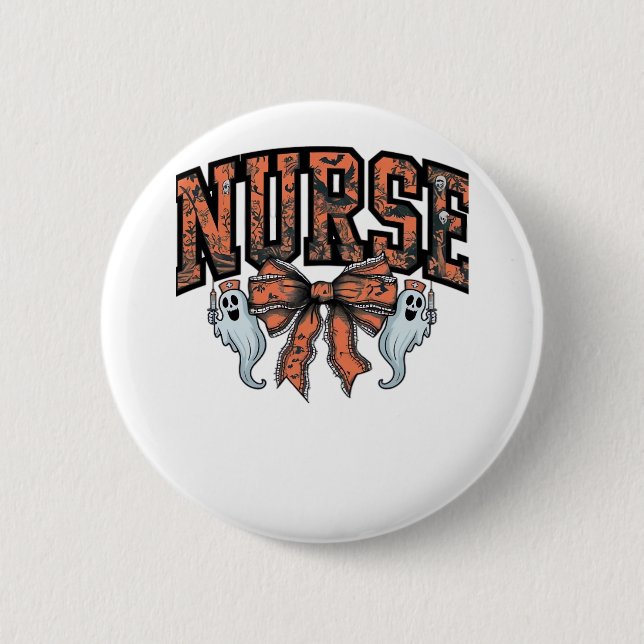 Halloween Nurse Scary Coquette Bow Classic T-Shirt 6 Cm Round Badge (Front)