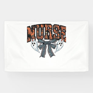 Halloween Nurse Scary Coquette Bow Classic T-Shirt Banner