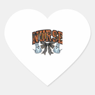 Halloween Nurse Scary Coquette Bow Classic T-Shirt Heart Sticker