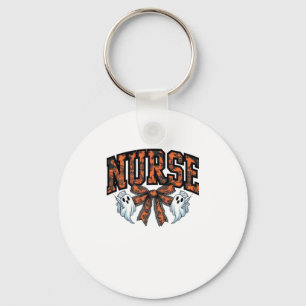 Halloween Nurse Scary Coquette Bow Classic T-Shirt Key Ring