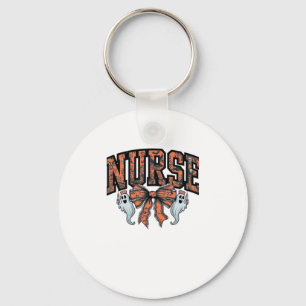 Halloween Nurse Scary Coquette Bow Classic T-Shirt Key Ring