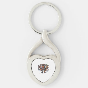 Halloween Nurse Scary Coquette Bow Classic T-Shirt Key Ring