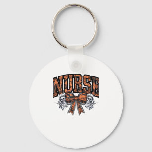 Halloween Nurse Scary Coquette Bow Classic T-Shirt Key Ring
