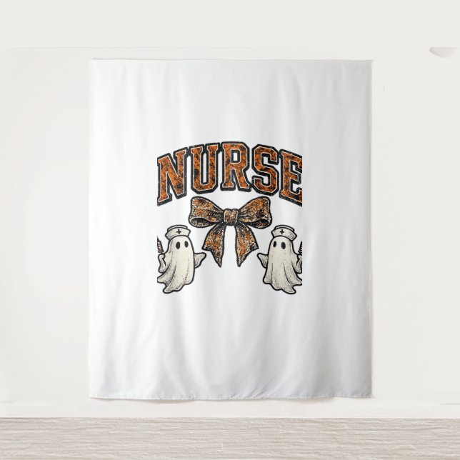 Halloween Nurse Scary Coquette Bow Classic T-Shirt Tapestry (Front)