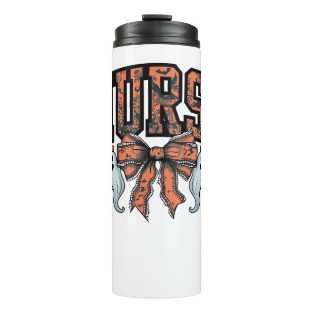 Halloween Nurse Scary Coquette Bow Classic T-Shirt Thermal Tumbler (Front)
