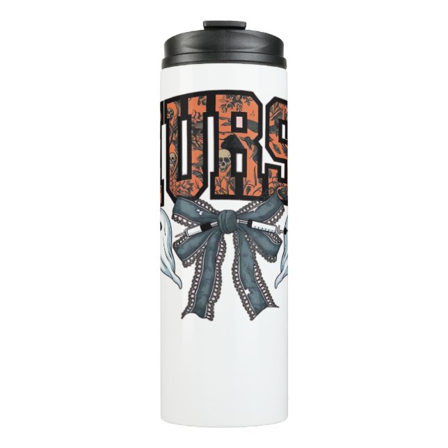 Halloween Nurse Scary Coquette Bow Classic T-Shirt Thermal Tumbler (Front)