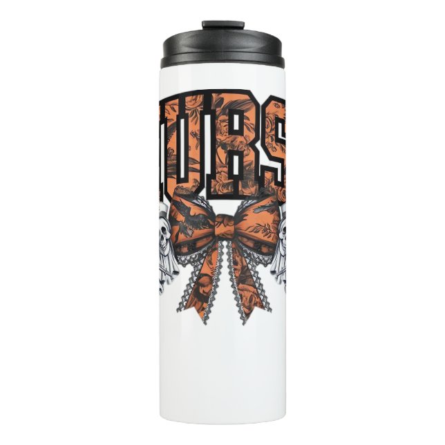 Halloween Nurse Scary Coquette Bow Classic T-Shirt Thermal Tumbler (Front)