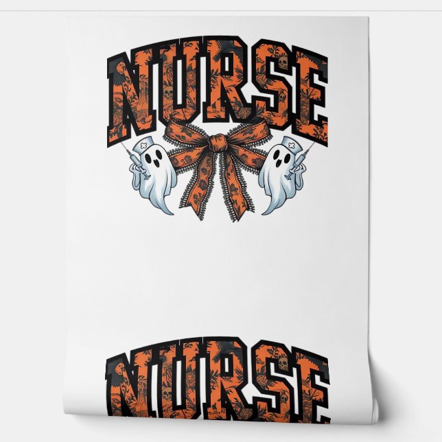 Halloween Nurse Scary Coquette Bow Classic T-Shirt Wallpaper (Unrolling)