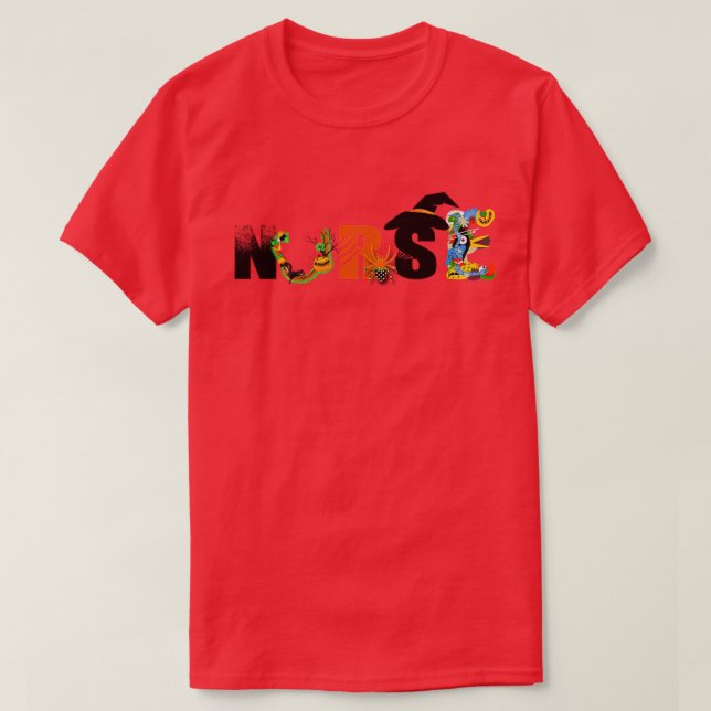 Halloween Nurse Shirt For Women Halloween Scrub To (Design Front)