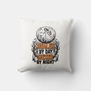 Halloween Nurse Shirt Vintage Engraving Spooky Nur Cushion