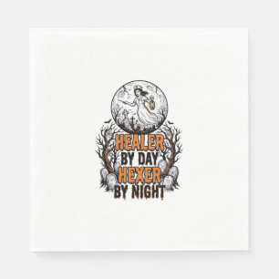 Halloween Nurse Shirt Vintage Engraving Spooky Nur Napkin