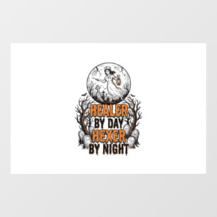 Halloween Nurse Shirt Vintage Engraving Spooky Nur Window Cling