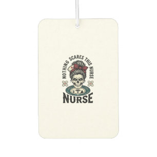 Halloween Nurse Shirt Vintage Skull Graphic_1 Car Air Freshener
