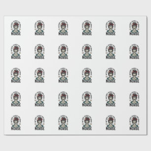 Halloween Nurse Shirt Vintage Skull Graphic_1 Wrapping Paper