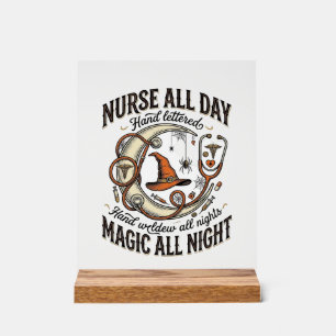 Halloween Nurse Shirt Witchy Medical Night Shift_1 Acrylic Sign