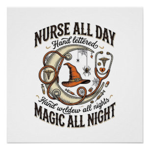Halloween Nurse Shirt Witchy Medical Night Shift_1 Poster