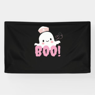 Halloween Nurse Shirts Women Boo! T-Shirt Ghost Nu Banner