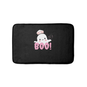 Halloween Nurse Shirts Women Boo! T-Shirt Ghost Nu Bath Mat