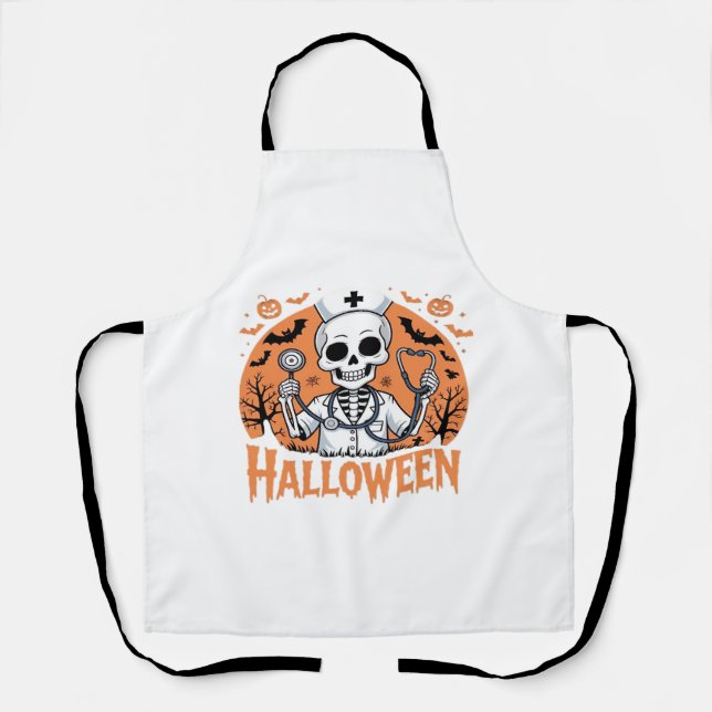 Halloween Nurse skeleton Essential T-Shirt_1 Apron (Front)