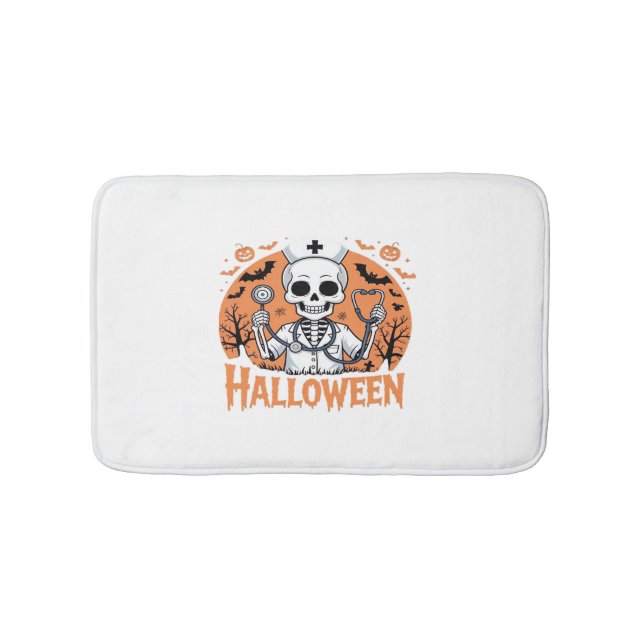 Halloween Nurse skeleton Essential T-Shirt_1 Bath Mat (Front)