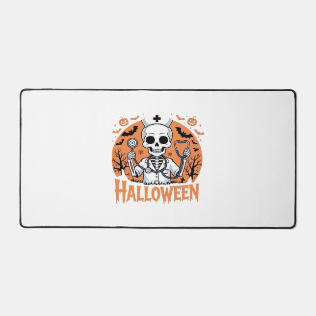 Halloween Nurse skeleton Essential T-Shirt_1 Desk Mat (Front)