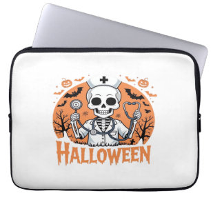 Halloween Nurse skeleton Essential T-Shirt_1 Laptop Sleeve