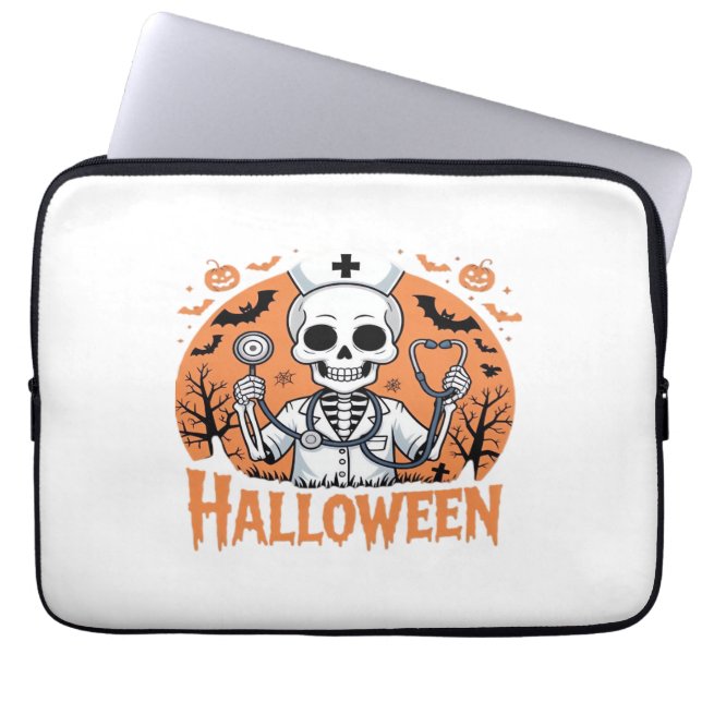 Halloween Nurse skeleton Essential T-Shirt_1 Laptop Sleeve (Front)