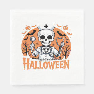 Halloween Nurse skeleton Essential T-Shirt_1 Napkin