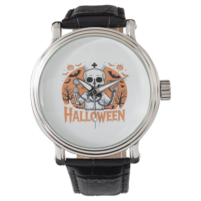 Halloween Nurse skeleton Essential T-Shirt_1 Watch (Front)