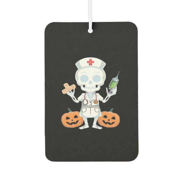 Halloween Nurse Skeleton Essential T-Shirt Car Air Freshener (Front)