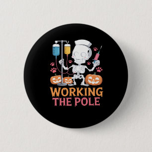Halloween Nurse Skeleton Funny Joke Essential T-Sh 6 Cm Round Badge