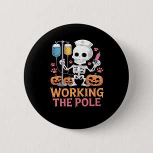 Halloween Nurse Skeleton Funny Joke Essential T-Sh 6 Cm Round Badge